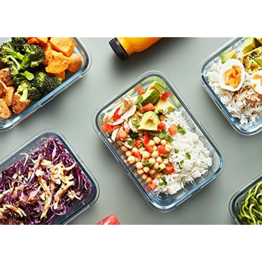 [10-Pack]Glass Meal Prep Containers -MCIRCO Food Storage Containers with Lifetime Lasting Snap Locking Lids, Airtight Lunch Containers, Microwave, Oven, Freezer and Dishwasher