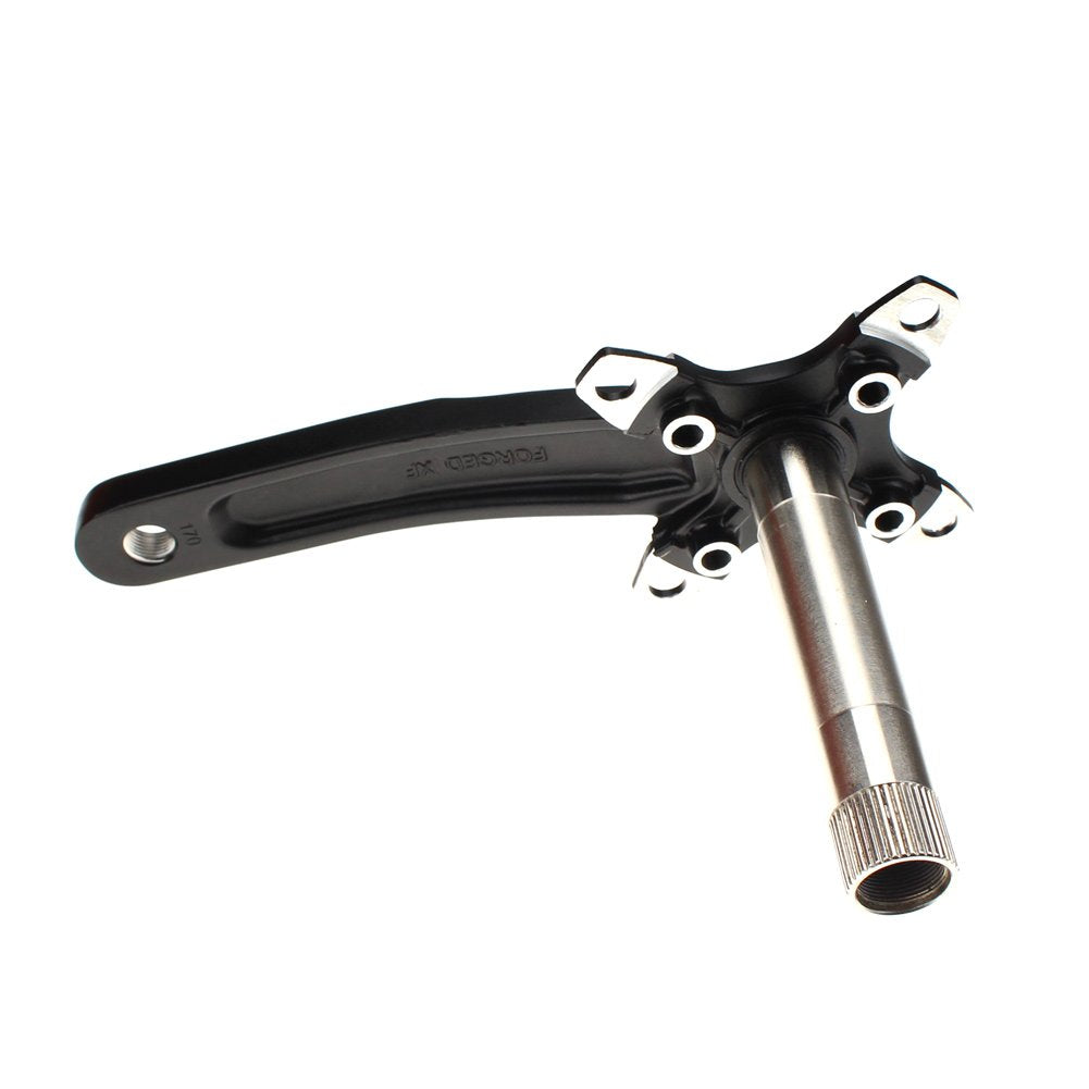 FOMTOR Bicycle Crank Arm Set BCD 104 Road Mountain Bike Crankset with Bottom Bracket and Chainring bolts 170mm Crank Arm (Black)