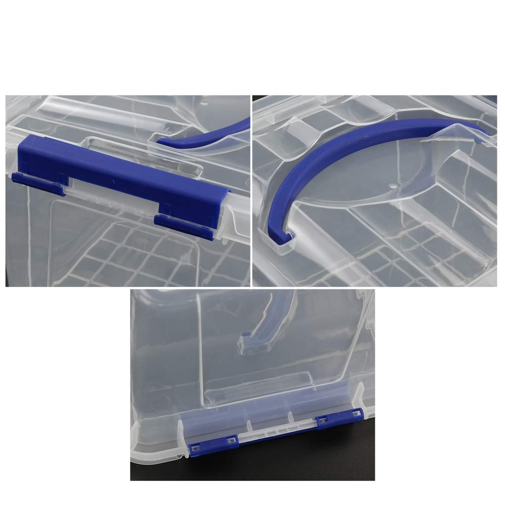 Eudokky 6 Pack Clear Storage Boxes with Lids, Plastic Container Boxes Set