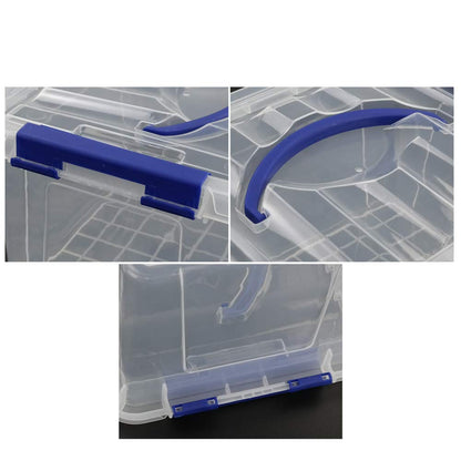 Eudokky 6 Pack Clear Storage Boxes with Lids, Plastic Container Boxes Set