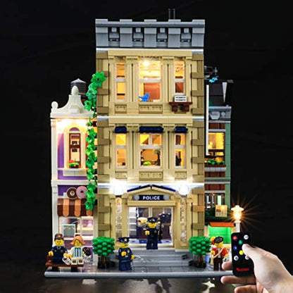 BRIKSMAX Led Lighting Kit for LEGO Creator Expert Police Station - Compatible with Lego 10278 Building Blocks Model - Remote Control Version
