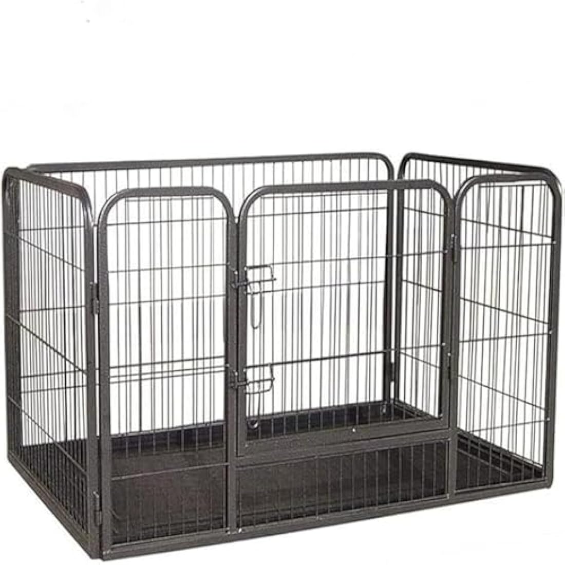 BUNNY BUSINESS Doggy Style Heavy Duty Whelping Pen With Abs Tray Puppy Play Pen Puppies Cage Crate Cartes Cages (Small), BLACK
