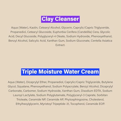 Coats Daily Blemish Defence Duo for Oily Skin – Purifying Hydrating Clay Cleanser 150 ml + Triple Moisture Water Cream 75 ml – Helps Prevent Breakouts + Protect the Skin Barrier