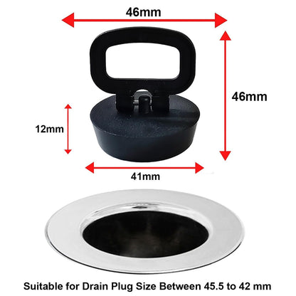 Tomario Kitchen Sink Plug with Handle 1 3/4 inch Bath Plug 44mm Drain Hole