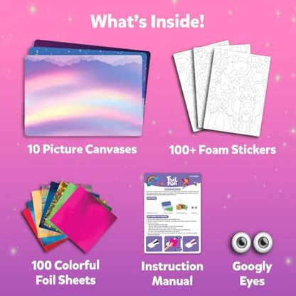 Skillmatics Foil Fun - Unicorns & Princesses, No Mess Art for Kids, Craft Kits & Supplies, DIY Creative Activity, Travel Toys, Gifts for Ages 4, 5, 6, 7, 8, 9