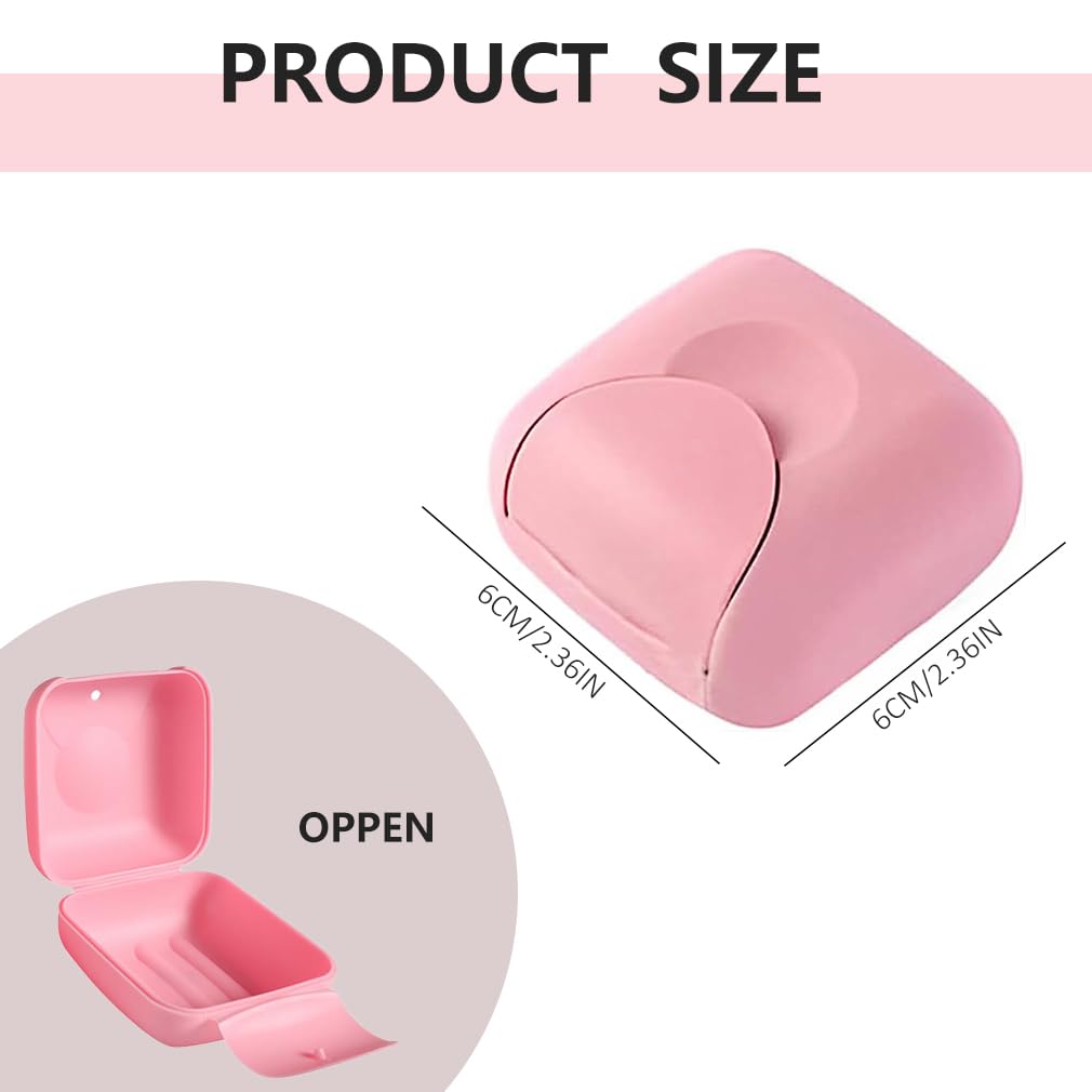 4PCS Travel Soap Case, Soap Bar Travel Soap Dish with Lid Waterproof Leakproof Square Small Soap Box Container Holder Closable Soap Holder Portable