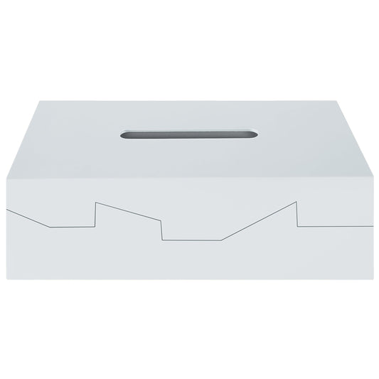 Spirella Silhouette Collection Tissue Box 24.8 x 12.8 x 8 cm, ABS, White