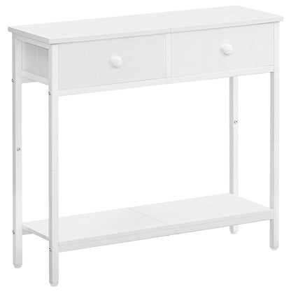 HOOBRO Slim Console Table, Narrow Console Table with 2 Drawers, Hallway Table with Storage, Small Side Table for Small Spaces, Living Room, Entryway
