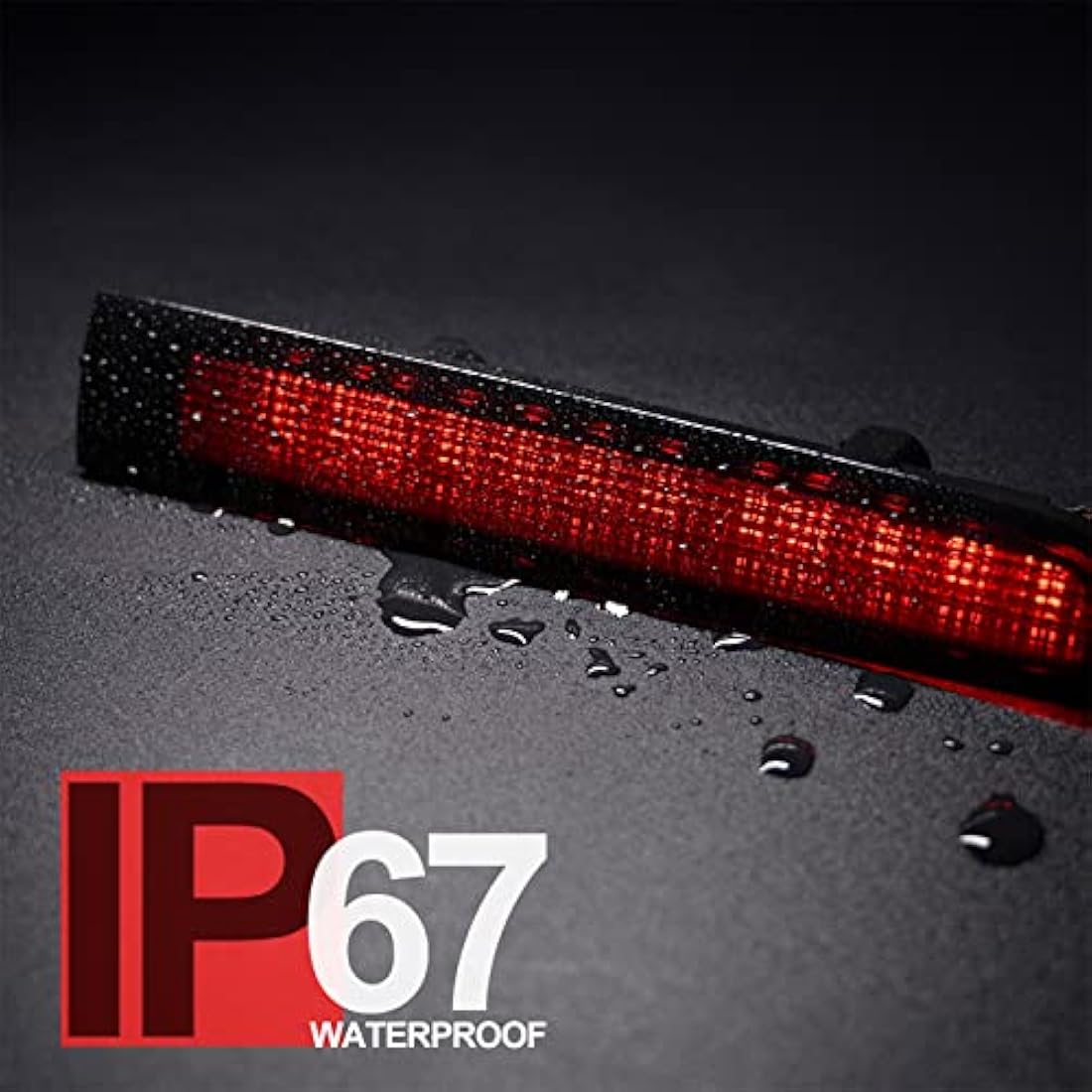 njssjd 2pcs LED Third Brake Light High Mount Stop Lamp for V-W T5 T6 T6.1 Transporter Panel Van Multivan Caravelle (with Rear Twin Doors) Rear Central High Level 3rd Brake Light Smoke Lens