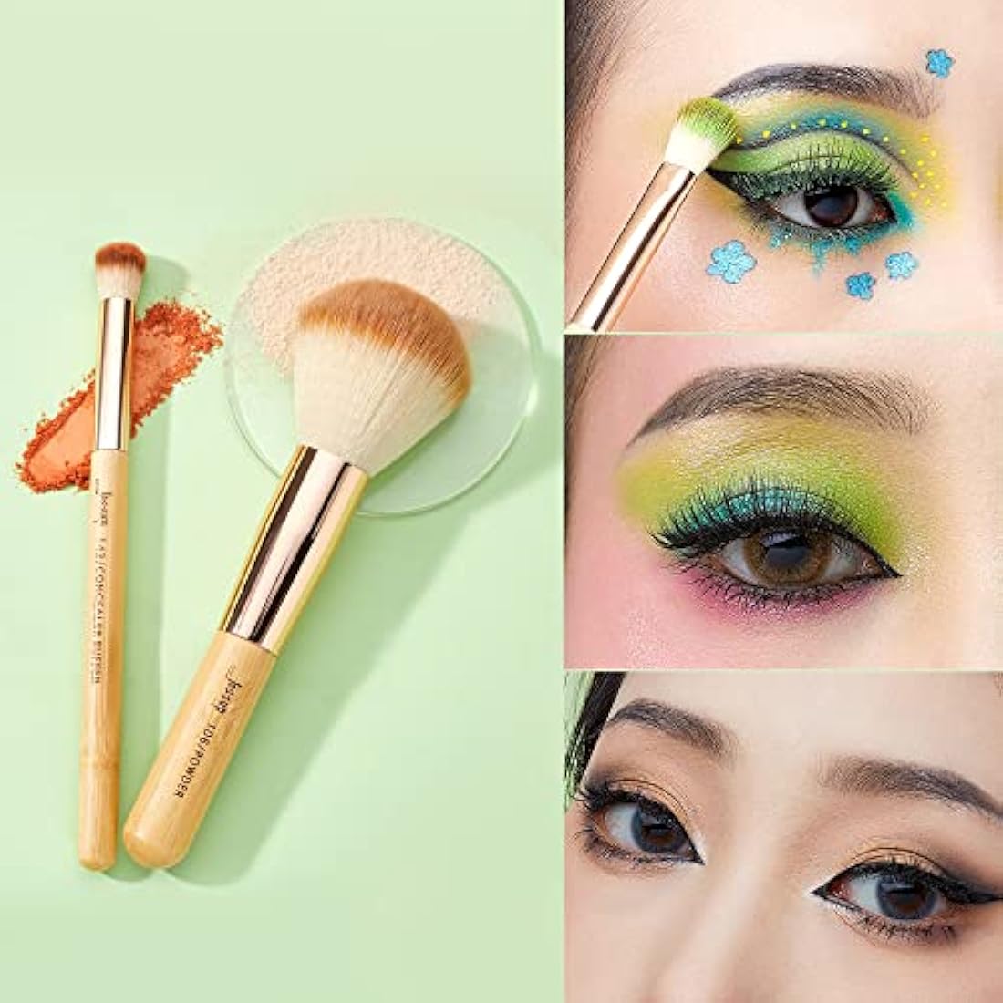 Jessup Brand 25pcs Beauty Bamboo Professional Makeup Brushes Make up Brush Tools kit Foundation Powder Blushes Eye Shader Cosmetics Tools T135