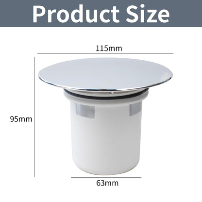 GIONAR Shower Drain Cover Replacement, Shower Plughole Cover with Hair Trap Basket