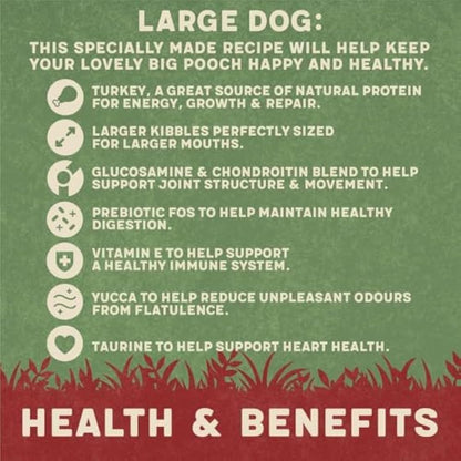 Harringtons Complete Large Breed Dry Adult Dog Food Turkey & Rice 14kg - Made with All Natural Ingredients