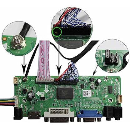 VSDISPLAY VGA DVI Audio LVDs LCD Controller Board for 17" DV170YGZ-N10 DV170YGM-N10 4:3 1280x960 LCD Screen,Work for New Gen Arcade 1up Cabinet