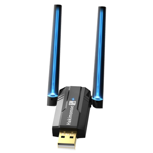 Hakimonoe USB Bluetooth 5.4 Adapter for PC Laptop, Long Range 492FT Wireless Dongle Adaptor for Windows 11 10 8.1 7 Desktop, Plug and Play Bluetooth