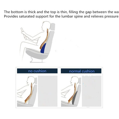 HUARXUNEG Comfortable lumbar support pillow with ergonomic design and memory foam, back support for back pain relief, suitable for office chairs