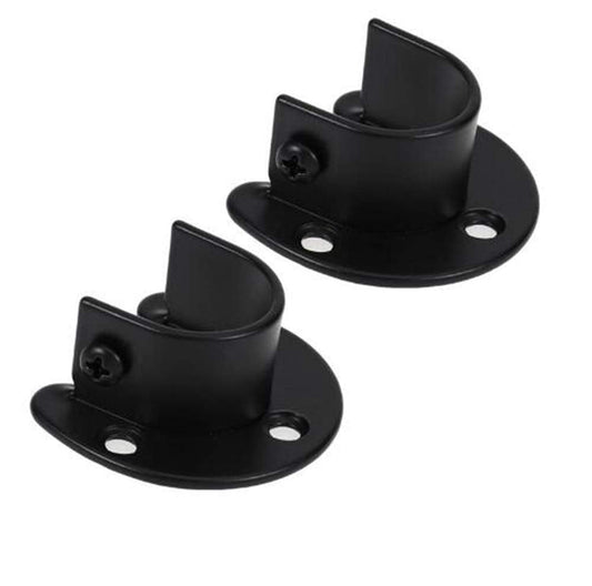 KAFENDA 2pcs Wall Mounted Clothes Rod Bracket, Curtain Rod Bracket, Shower Curtain Rod Socket for 1" Diameter Clothes Rail