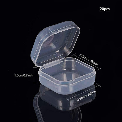 WYAN 20 Pack Square Clear Plastic Storage Containers Box with lids