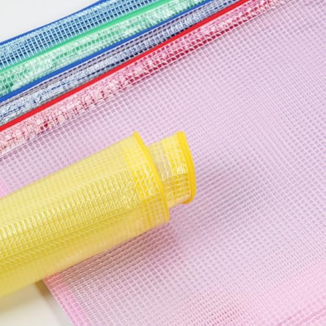Vicloon Plastic Wallets, 20Pcs A6 Zip Lock Bags Mesh Document Wallet Document Folders Plastic Pockets Zipper File Wallet for School Office Homework Travel Storage Bags (Multicolor)