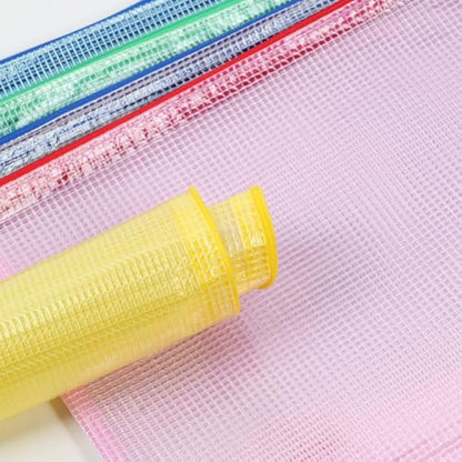 Vicloon Plastic Wallets, 20Pcs A6 Zip Lock Bags Mesh Document Wallet Document Folders Plastic Pockets Zipper File Wallet for School Office Homework Travel Storage Bags (Multicolor)