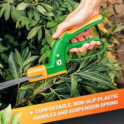 GRÜNTEK Grass Shears Swift 380 mm Teflon 360° Rotating Cutter Head, Teflon Coated, Comfort Lawn Grass Shear, 21 Days Money Back