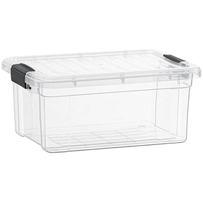 Superio Clear Storage Box with Lid, 36 Quart Plastic Container Bins for Organizing, Stackable Crates, BPA Free, Non Toxic, Odor Free