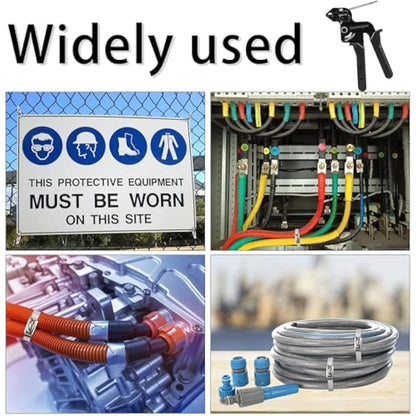 Metal tie wrap Gun, Dechengbao Stainless Steel Cable Tie Gun and Zip tie Tool,Cable Tie Tool for Stainless Steel Cable Ties,Metal Cable tie Gun