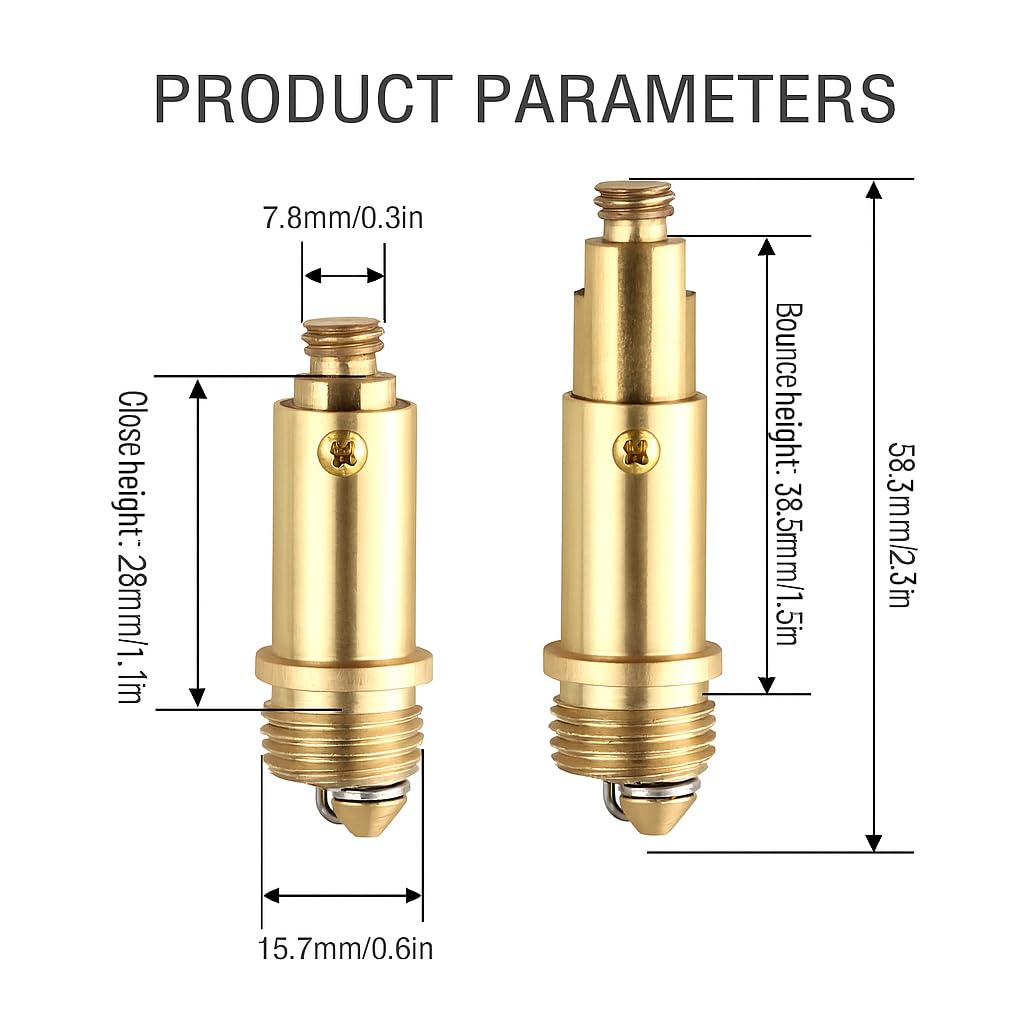 3PCS Basin Pop Up Click Clack Brass Plug Bolt, Assembly Basin Pop Up Click Clack Bath Basin Waste Bolt