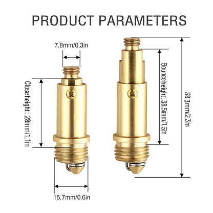 3PCS Basin Pop Up Click Clack Brass Plug Bolt, Assembly Basin Pop Up Click Clack Bath Basin Waste Bolt