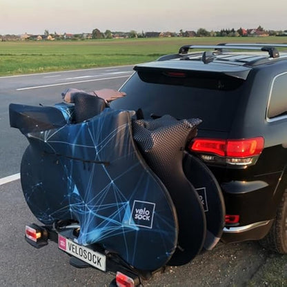 VELOSOCK complete bike cover RAY / ROAD for indoor storage and transport - Keeps floors, walls and car DIRT-FREE - Fits 99% of ALL ROAD BIKES