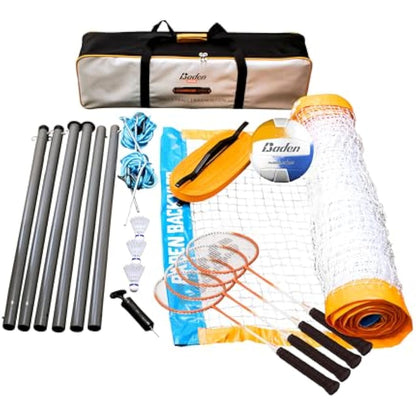 Baden Champions Volleyball Badminton Combo Set