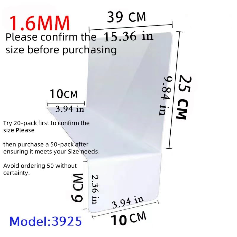 8Gnituhs 20 PCS 15" * 9.8" 1.6MM Shelf Dividers for Closet Organization Metal Closet Shelf Divider Set Wire Shelf Divider Closet Shelf Organizer