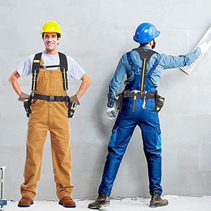 Tool Belt Suspenders,Heavy Duty Electrician Tool Belts,Multi-Pockets Electrician's Bag with Lumbar Support for Carpenter Electrician Work Suspension Rig