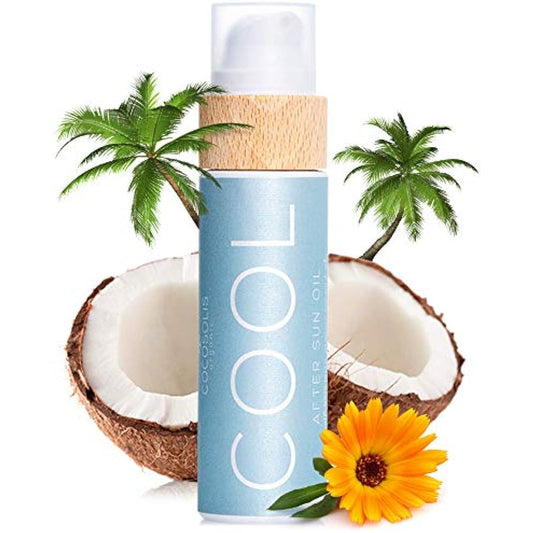 COCOSOLIS Cool After Sun Organic Oil for Gentle Regeneration After Sunbathing and Solarium, Moisturises, Revitalises and Soothes, Mint Fragrance, Nourishing Oil for Massage (110)