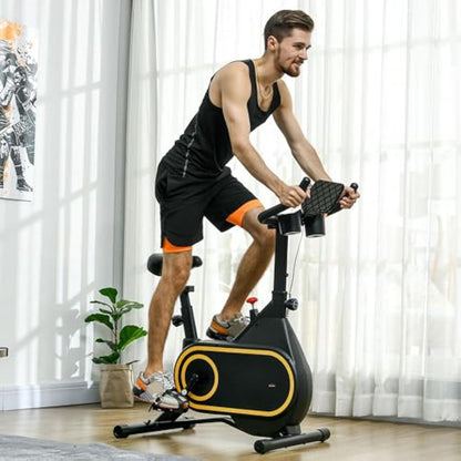 SPORTNOW Exercise Bike, Magnetic Indoor Cycling Bike, 264lbs Weight Capacity Stationary Bike, with Silent Flywheel, LCD Display, Bottle/Tablet Holder, Comfortable Seat, for Home Cardio Workout