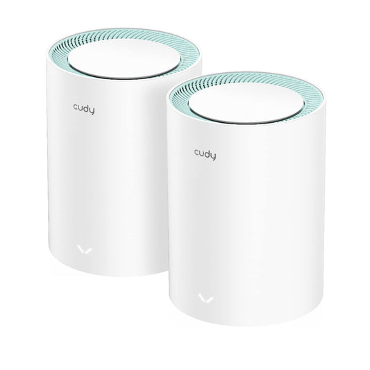 Cudy M1300 Full Mesh AC1200 Gigabit WiFi System, Dual Band, WiFi Extender, High Gain Antennas, VPN, Cloudflare Connect Up to 100 Devices (2 Pack)