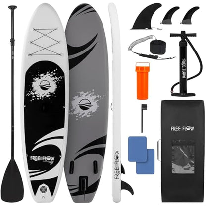 SereneLife Inflatable Stand Up Paddle Board, SUP Board- Paddleboards for Adults & Youth, Surfing Board Kit, 0.63cm Thick Standup Paddleboarding, Non-Slip Deck, Wide Stance, Surf Control w/Backpack
