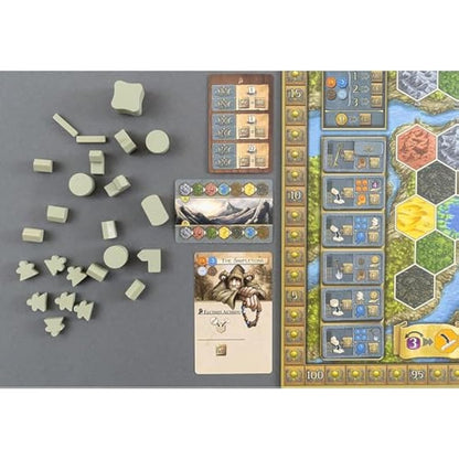 Capstone Games Terra Mystica: Big Box - Contains: Terra Mystica: Base Game, Fire & Ice Expansion, Merchants of The Seas Expansion by Automa Factory. Ages 14+, 1-5 Players, 30 Min Per Player