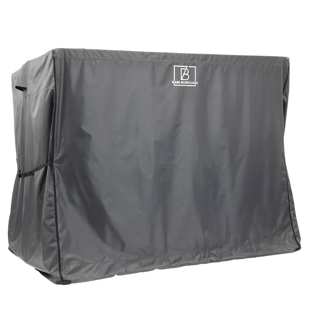 Barlborough Garden Swing Cover | 3 Seater Waterproof Wind Resistant Large Outdoor Garden Swing Seat Cover with Air Vents and Zips | 210cm x 170cm x