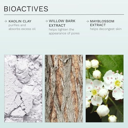 REN Clean Skincare Clearcalm Clarifying Clay Cleanser, Cleanse, Calm and Comfort Breakout-Prone Skin, With Kaolin Clay & Willow Bark 150ml