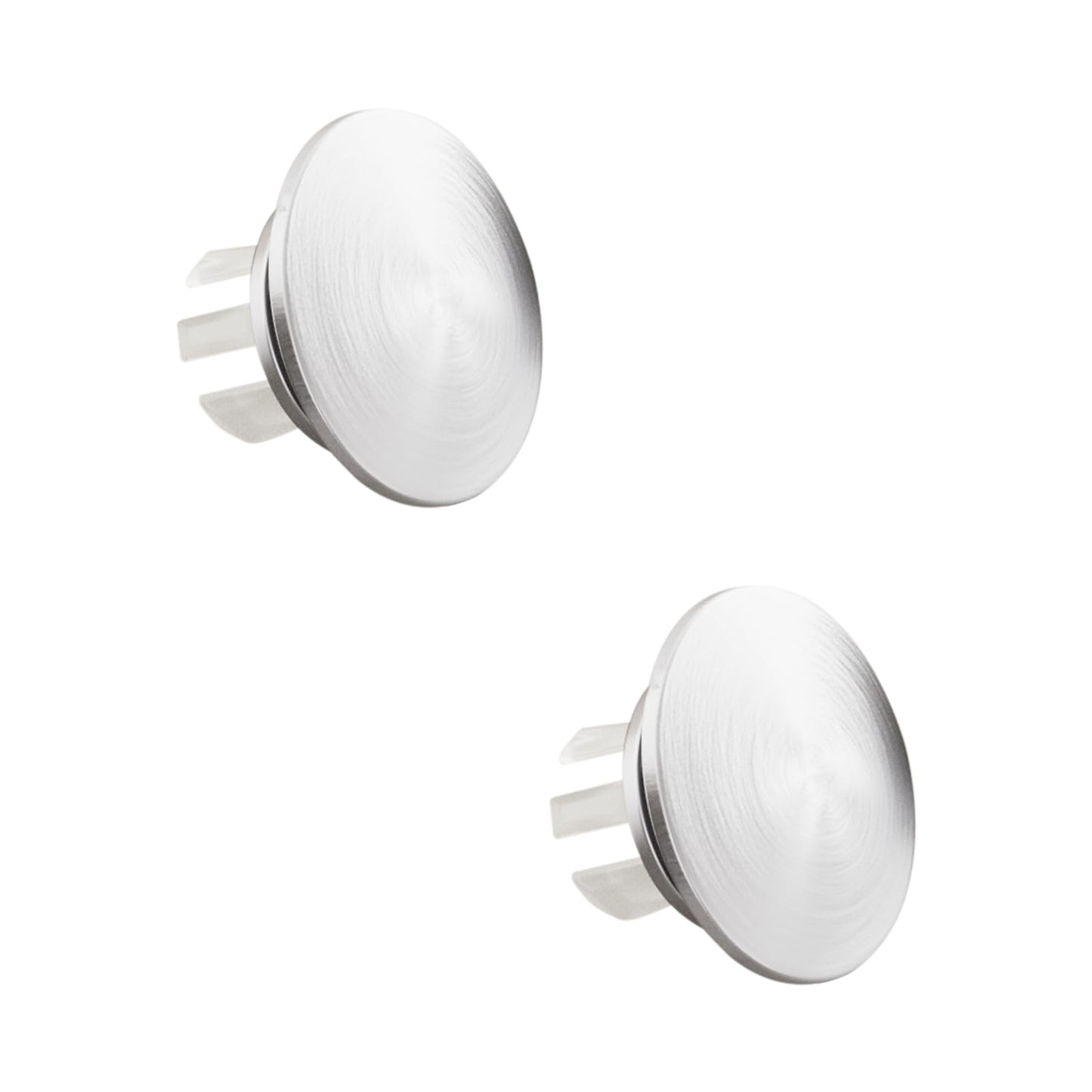 YIGUANXIN Bathroom Sink Basin Trim Overflow Cover Brass Insert in Hold Caps Brushed Vanity Ceramic Vessel Kitchen Pack of 2(Silver)