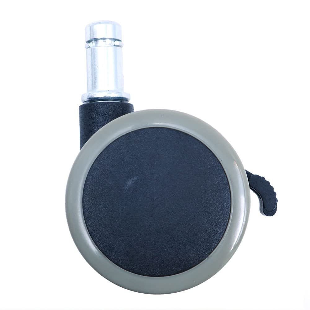 WANGCL Office Chair Casters Floor Protecting Rubber (Set of 5) 50 MM Castor Wheels with Standard Stem Size (Gray)