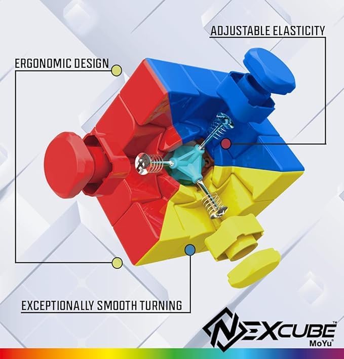 Nexcube 3x3 - Super Smooth 3x3 Speed Cube | Puzzle Cubes | Brain Teaser Puzzles for Adults and Kids | Ages 8+