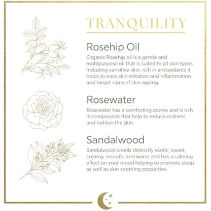 Dr Organic Evoke Tranquility Moisture Renewal Night Cream, Rich Moisturiser for Soft, Smooth Skin, with Rosehip & Sandalwood, Certified Organic, 50ml