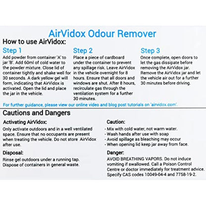 AirVidox Car Odour Eliminator | Removes smoke, dog, vomit odours and many more.