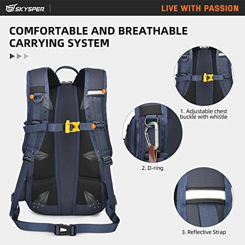 SKYSPER Small Daypack 20L Hiking Backpack Lightweight Travel Day Pack with Waist Strap for Women Men