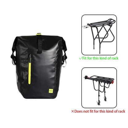 Rhinowalk Bike Bag Waterproof Bike Pannier Bag 25L,(for Bicycle Cargo Rack Saddle Bag Shoulder Bag Laptop Pannier Rack Bicycle Bag Professional