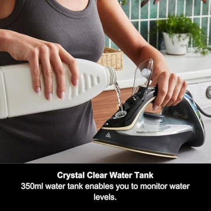 Morphy Richards Gold Crystal Clear Steam Iron - 35g Steam Output - 120g Steam Boost - 300302