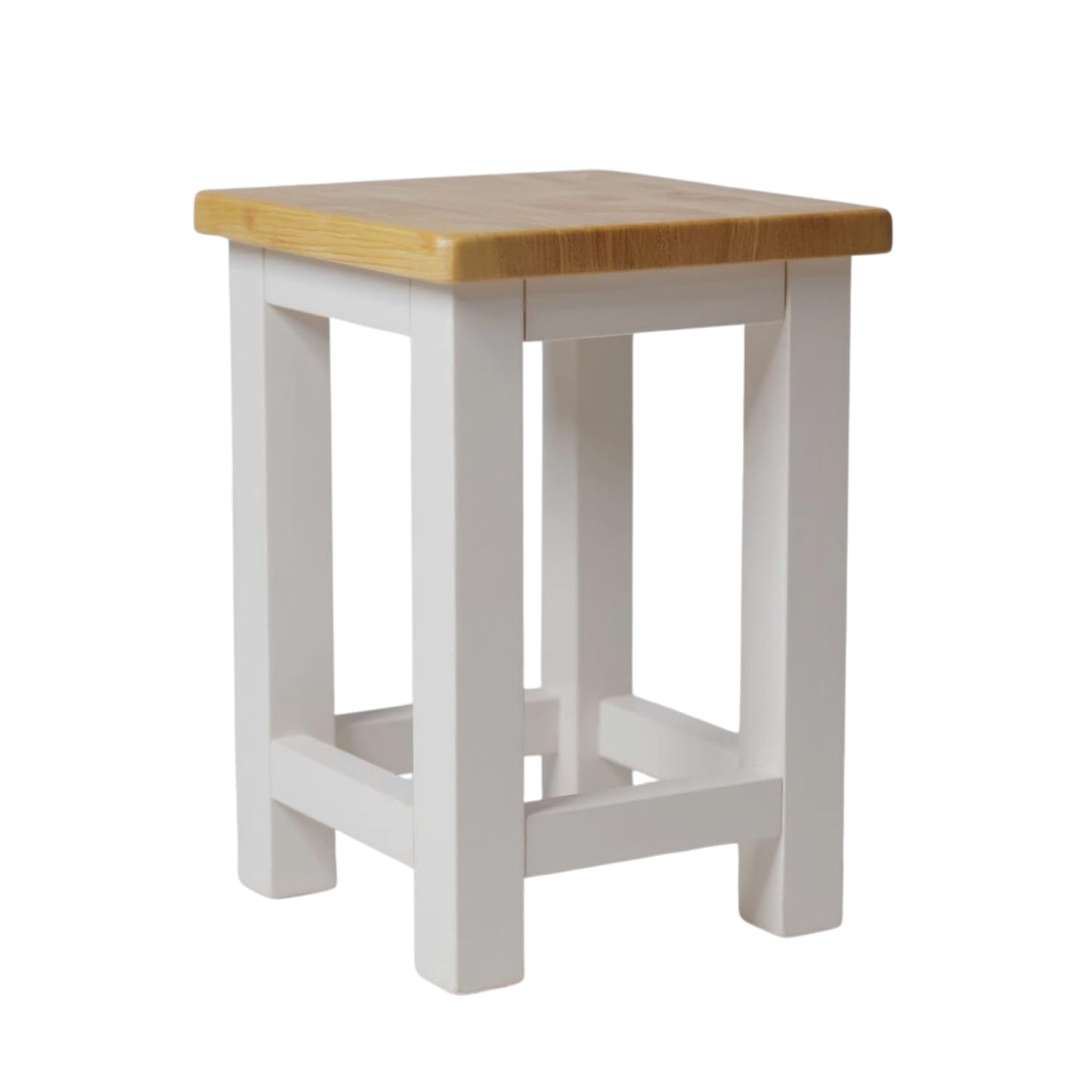 GROFurniture 100% Oak Top Side Table Set of 2, Painted End Table Nightstand for Bedroom or Livingroom, Oak Bedside Table Cashmere Grey