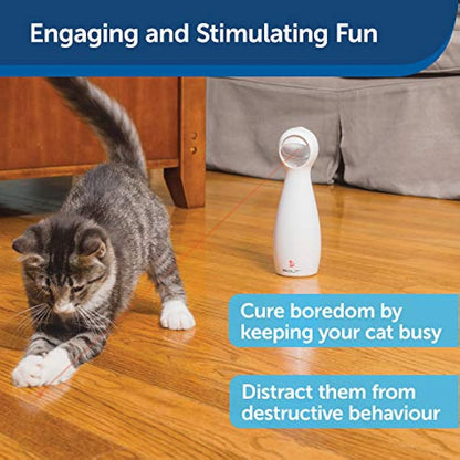 PetSafe FroliCat Stimulating Exercise Laser Cat Toy, Adjustable, clear