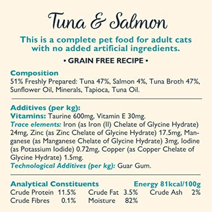Lily's Kitchen Natural Adult Wet Cat Food Tins - Shredded Fillets Multipack - Complete Grain-Free Recipes, Pack of 4 (8 x 70g)